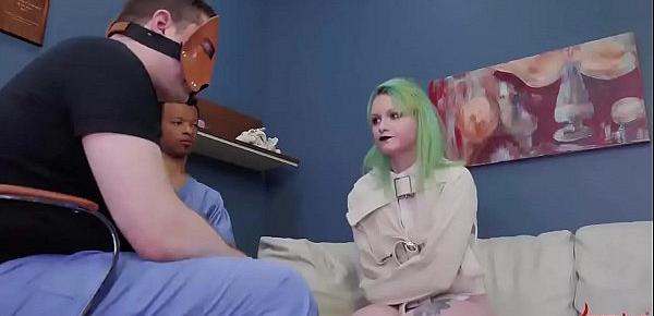  Punk-ass PAWG gets her ass beaten and gags on cock and man feet (Paige Pierce)